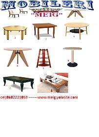 mobileri-karrike dhe tavolina druri