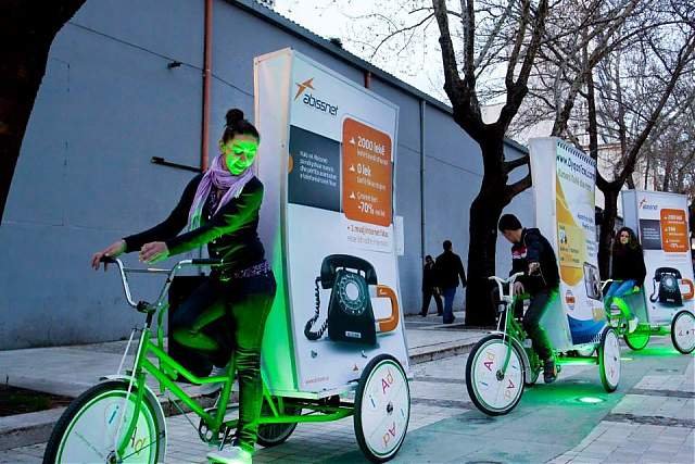 Tirane, - Reklama me bicikleta Ecovolis I-AD