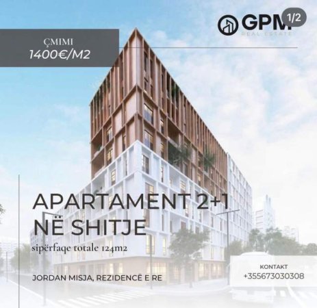 Tirane, shitet apartament 2+1 Kati 1, 124 m² 1.400 Euro/m2