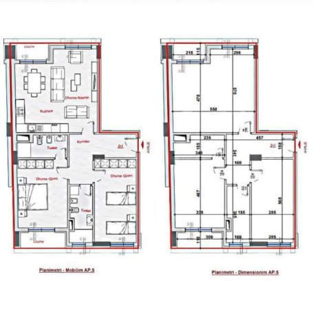 Tirane, shitet apartament 2+1 Kati 1, 124 m² 1.400 Euro/m2