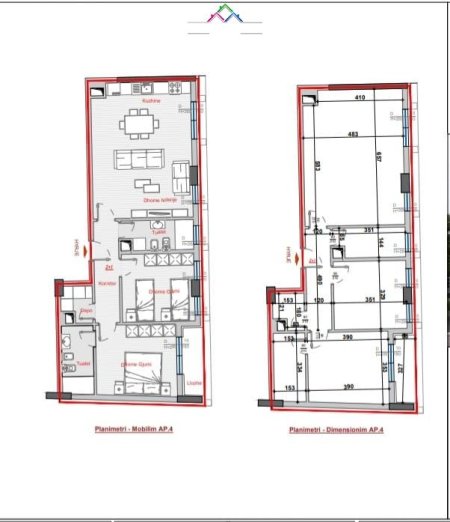 Tirane, shes apartament 2+1 Kati 4, 112 m² 156.500 Euro (Jordan Misja)