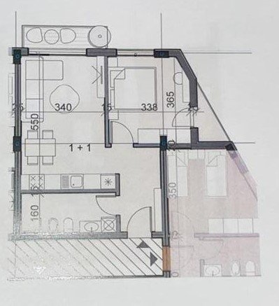 Tirane, shitet apartament 1+1 Kati 4, 64 m² 60.952 Euro (Fusha e aviacionit)