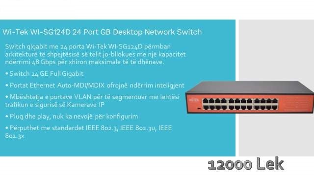 Switch 24 Porta Giga Bit  Network 12.000 Leke