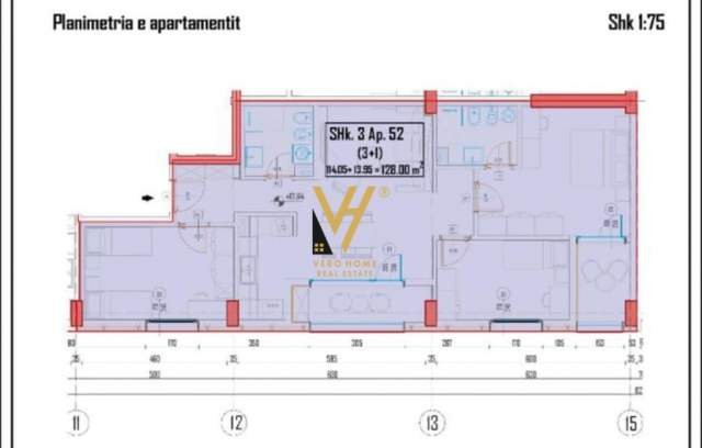 Tirane, ofert apartament 3+1+A+BLK Kati 6, 128 m² 128.000 Euro (laprake)