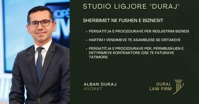 Shqipëri - Studio Ligjore "DURAJ" - Sherbime juridike për bizneset