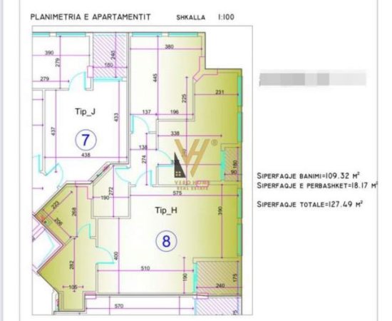 Tirane, shitet apartament 2+1+A+BLK Kati 2, 127 m² 127.500 Euro (yzberisht)