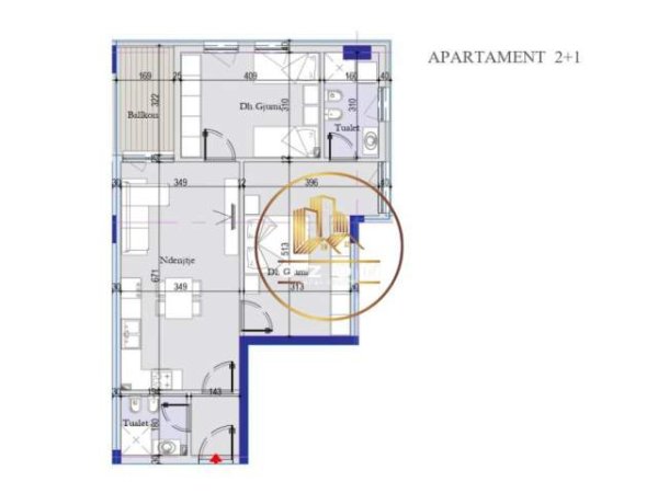 Tirane, shitet apartament 2+1+A+BLK Kati 3, 85 m² 950 Euro/m2 (CASA ITALIA)