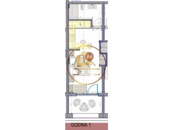 Dhermi, shitet garsonier Kati 0, 34 m² 2.100 Euro/m2 (DRIMADHE)