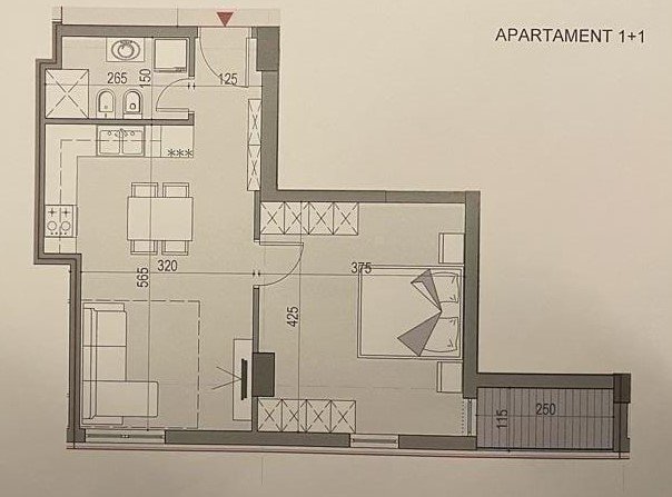 Tirane, shitet apartament 1+1+BLK Kati 7, 64 m² 49.530 Euro (QTU)