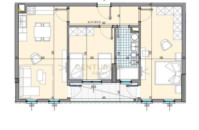 Tirane, shitet apartament 2+1+A+BLK Kati 7, 97 m² 67.500 Euro (Univers City, Qendra Tregtare QTU)