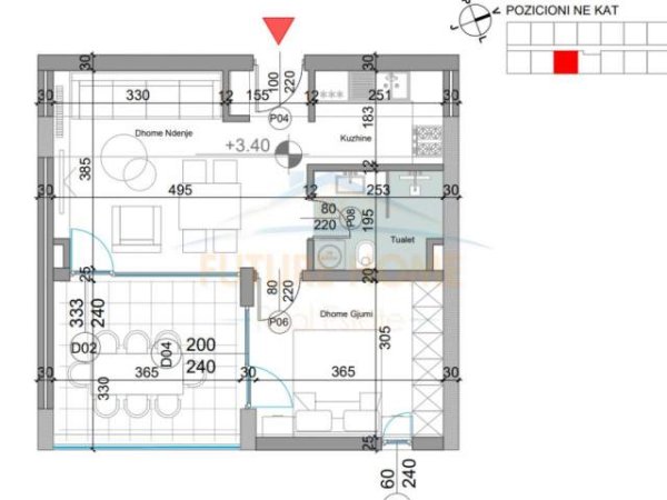 Durres, shitet apartament 1+1+BLK Kati 2, 68 m² 115.924 Euro (Gjiri i Lalezit)