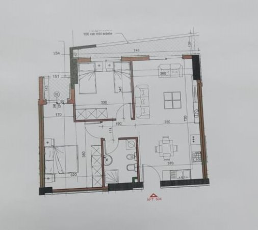 Tirane, shitet apartament 2+1+BLK Kati 6, 9.009 m² 103.603 Euro (Yzberisht)
