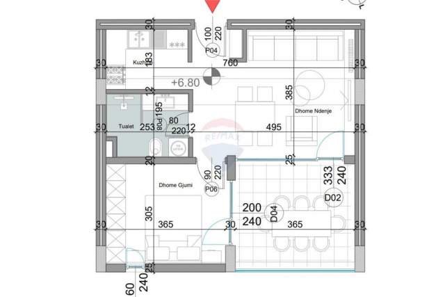 Gjiri Lalezit, shitet apartament 1+1+BLK Kati 2, 70 m² 119.000 Euro (Gjiri i Lalzit)