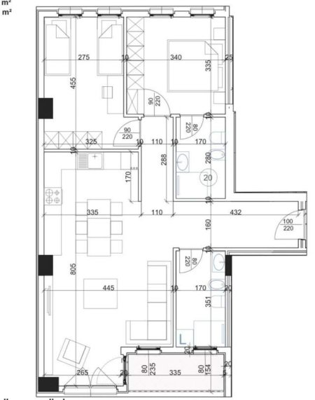 Tirane, shes apartament 2+1+BLK Kati 2, 109 m² 153.000 Euro (Kompleksi Aura)