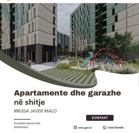 Tirane, shitet  apartament 1+1 Kati 5, 91.12 m² 1400 Euro/m2 (Rruga javer Malo)