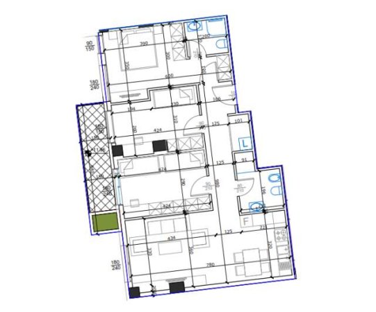 Tirane, shes apartament 3+1+BLK Kati 3, 127 m² (Rruga e Kavajes)  Kontakto per cmimin!