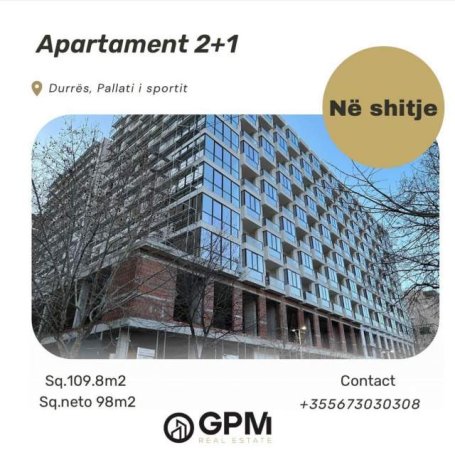 Durres, shitet apartament 2+1, 109.8 m² 850 Euro/m2