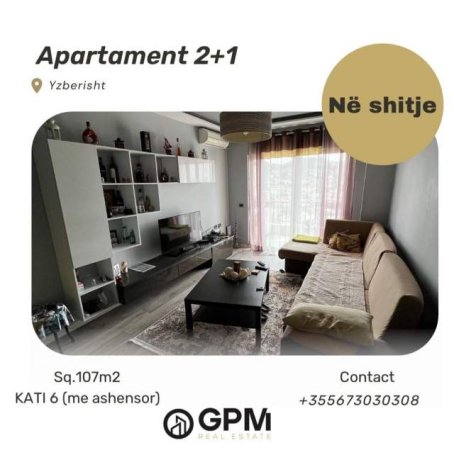 Tirane, shitet apartament 2+1 Kati 6, 107 m² 120.000 Euro (Yzberisht)