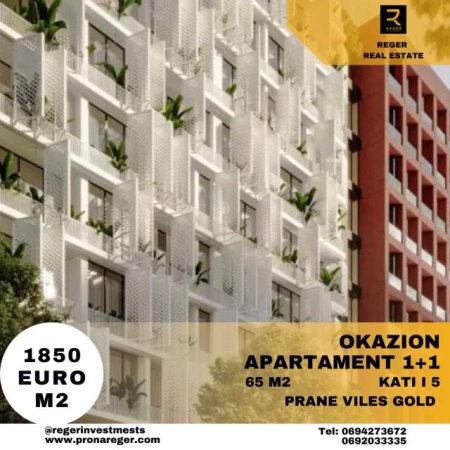 Tirane, shitet apartament 1+1 Kati 5, 65 m² 120.000 Euro (Bulevardi i Ri)