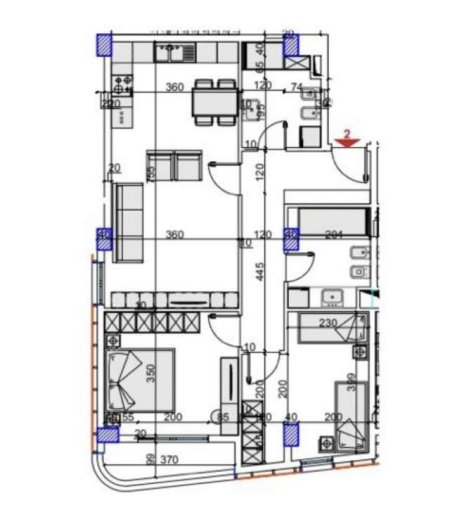 Tirane, shitet apartament 2+1 Kati 6, 110 m² 125.400 Euro (Unaza e Re)