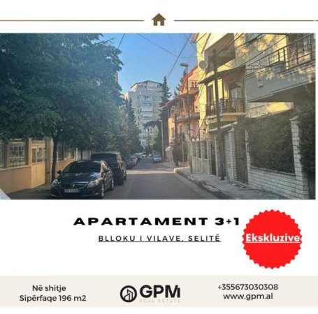 Tirane, shitet apartament 3+1 Kati 1, 196 m² 210.000 Euro (Blloku i Vilave Selite)