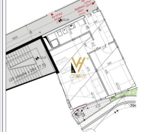 Tirane, shitet apartament 1+1+BLK Kati 8, 77 m² 155.000 Euro (VASIL SHANTO)