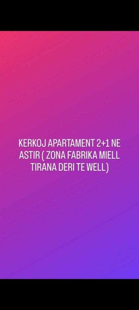 Tirane, kerkoj apartament 2+1 100 m² 115.000 Euro (Teodor keko)