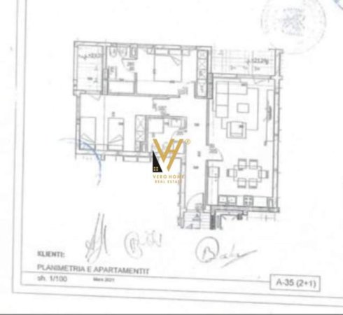 Tirane, shitet apartament 2+1 Kati 6, 107 m² 110.000 Euro (RRUGA 5 MAJ)