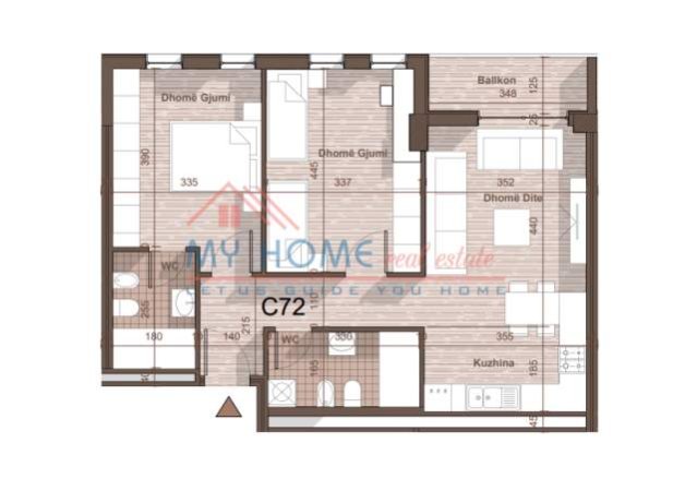 Tirane, shitet apartament 2+1+BLK Kati 7, 934 m² 84.141 Euro (Univers City)