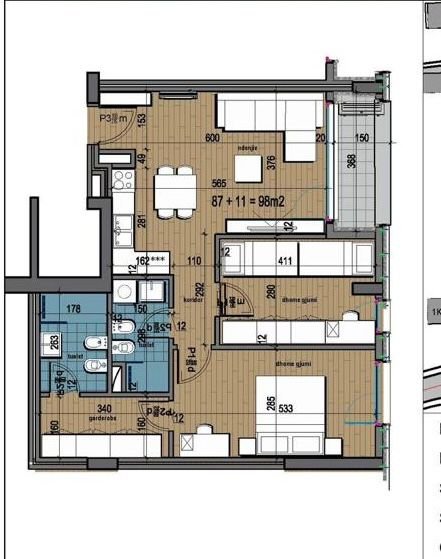 Tirane, shitet apartament 2+1 Kati 4, 166.600 Euro (Don Bosko)