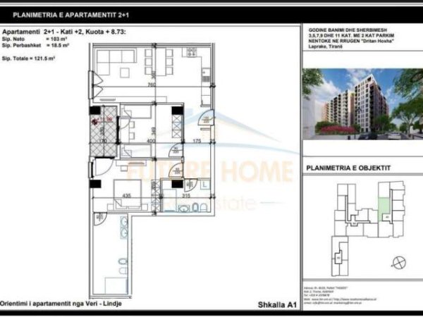 Tirane, shitet apartament Kati 2, 122 m² 137.600 Euro (Rr. Dritan Hoxha)