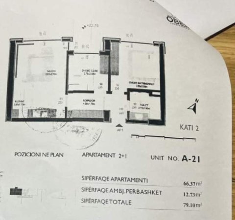 Tirane, shitet apartament 2+1+BLK 79 m² 150.000 Euro (Reshit Petrela)
