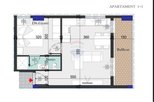Tirane, shes apartament 1+1+BLK 59.000 Euro (laprake)
