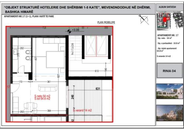 Dhermi, shitet apartament 1+1+BLK Kati 1, 79 m² 2.800 Euro/m2 (Dhermi)