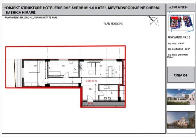 Dhermi, shitet apartament ne plazh 2+1+BLK Kati 1, 120 m² 2.800 Euro/m2 (Drimadhes)