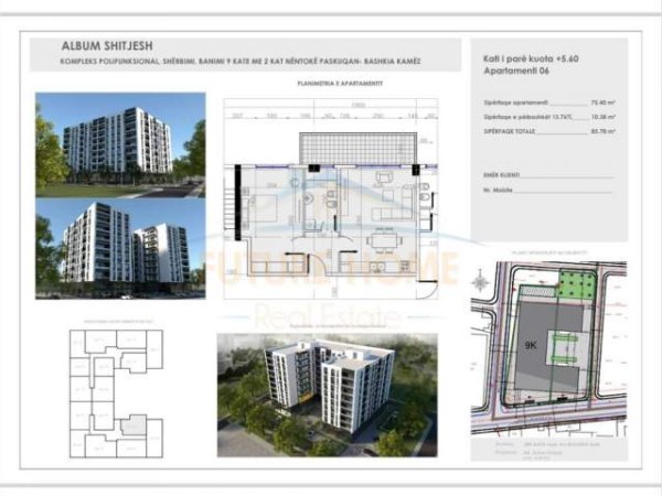 Tirane, shitet apartament 1+1 Kati 1, 85 m² 85.000 Euro (paskuqan)