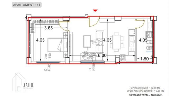 Tirane, shitet apartament 1+1+BLK Kati 3, 74 m² 74.000 Euro