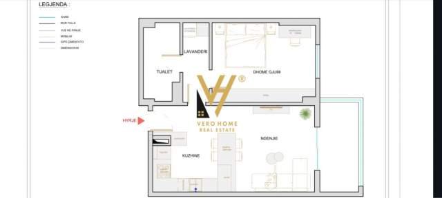 Tirane, shitet apartament 1+1+BLK Kati 4, 80 m² 160.000 Euro (KOMUNA E PARISIT)
