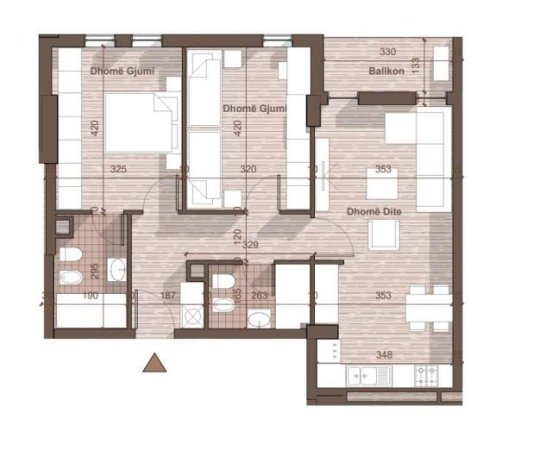 Tirane, shes apartament 2+1 Kati 7, 82.418 Euro (Univers City)