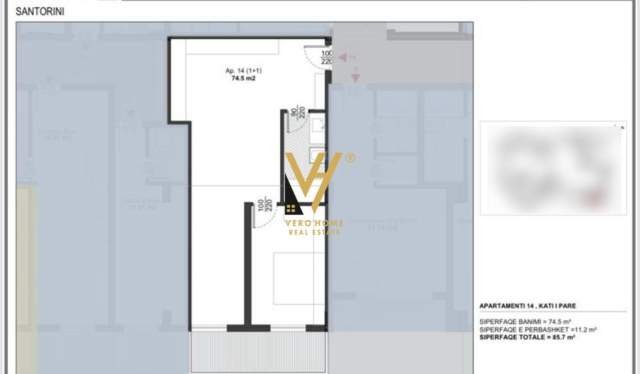Dhermi, shitet apartament 1+1+BLK Kati 1, 85 m² 255.000 Euro (DRIMADHE)
