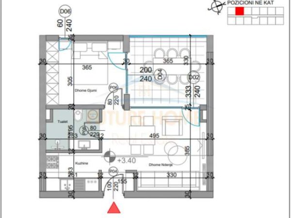 Tirane, shes apartament 1+1 Kati 1, 70 m² 141.198 Euro (GJIRI I LALZIT)