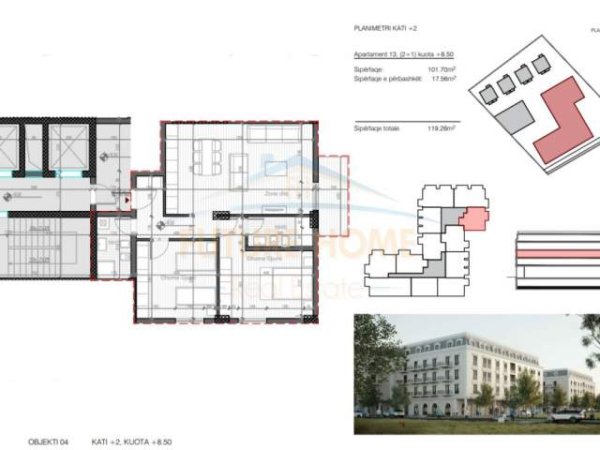 Tirane, shes apartament 2+1 Kati 2, 120 m² 155.000 Euro (TEG)