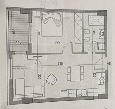 Tirane, shitet apartament 1+1 Kati 2, 64 m² 55.000 Euro (Univers City)