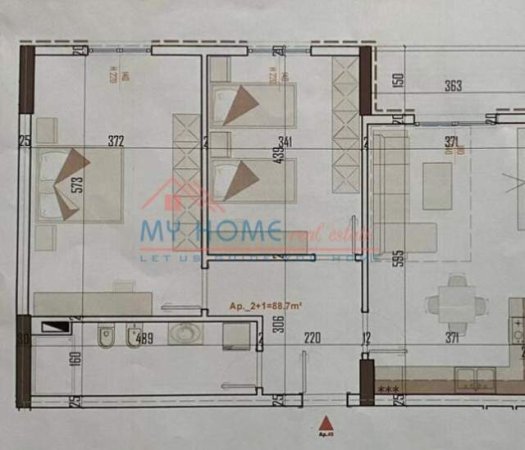 Tirane, shitet apartament 2+1 1 m² 940 Euro (Unazes se Madhe)