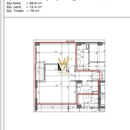 Tirane, shitet apartament 1+1 Kati 6, 79 m² 154.050 Euro (PAZARI I RI)