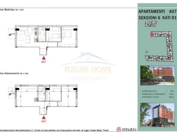 Tirane, shitet apartament 1+1+BLK Kati 10, 98.140 Euro (Stacioni Trenit)