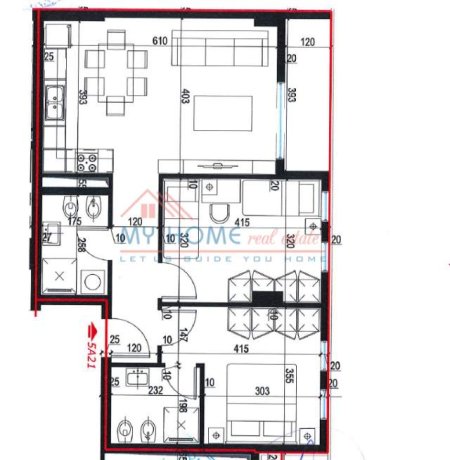Tirane, shitet apartament 2+1 Kati 2, 93 m² 74.840 Euro (Apartament 2+1 ne Shitje te Univers City Tirane)