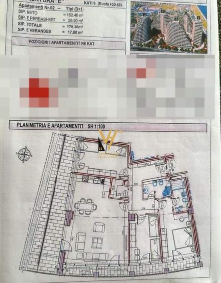 Tirane, shitet apartament 3+1+BLK Kati 9, 197 m² 500.000 Euro (LIQENI ARTIFICIAL)