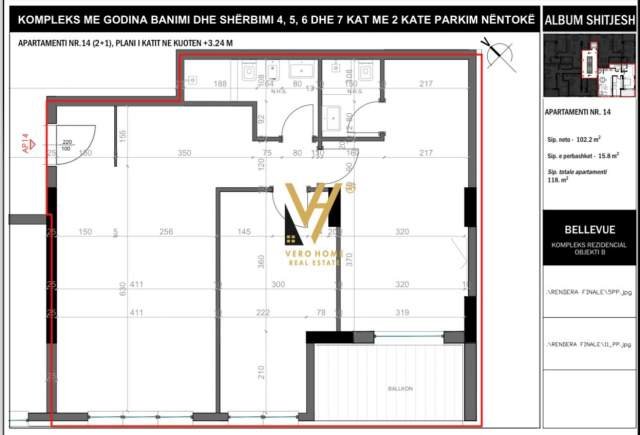 Tirane, shitet apartament 2+1+BLK Kati 1, 118 m² 188.800 Euro (RRUGA E ELBASANIT)