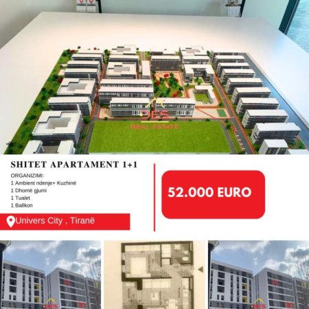 Tirane, shitet apartament 1+1+BLK Kati 3, 52 m² 52.000 Euro (Gryka e kacanikut)
